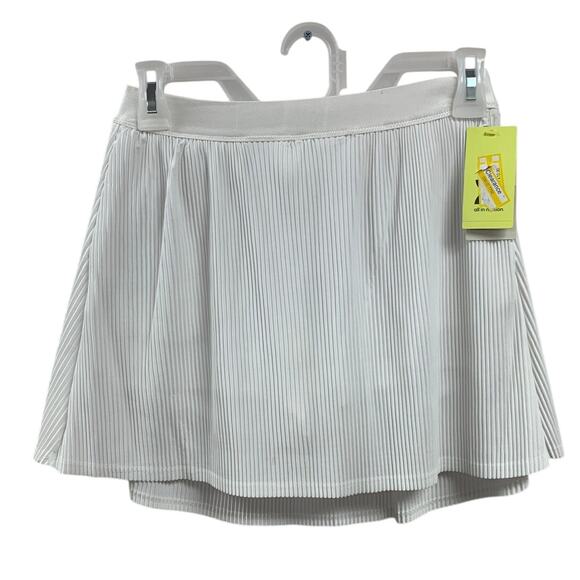 New All In Motion Girls XL White Pleated Elastic Waist Tennis Sport Skort - Picture 1 of 3
